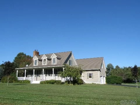 Sitting High & Dry With Views Of East Creek, This Cutchogue Residence Is Sure To Please... Move In Ready - This Recent Construction Offers Living Room W/Wood Burning Fireplace, Dr, Bright & Cheerful Kitchen W/Slider To Oversized Deck For Entertaining... First Floor Master Suite, Bonus Room Over Garage And A Fabulous And Private Location - North Fork Wine Country Amenitie