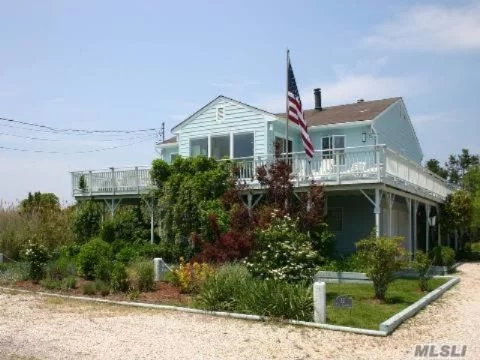 Spectacular Beach House W/ 2, 080 Sf In Gated Oak Beach Section W/Beautiful Waterviews From Top Floor Wrap-Around Deck. Features Lr/Dr W/Fpl, Eik, Mbr W/Mbth & 2nd Bath W/Jacuzzi. Lower Level Has 2 Bdrms, Full Bath, Utility Rm & 2 Car Garage. Private Beach For 6 Houses. Oil Hot Water Heat, Cac, 3 Skylights, Babylon Village Schools Also Available Furnished For $3, 500.