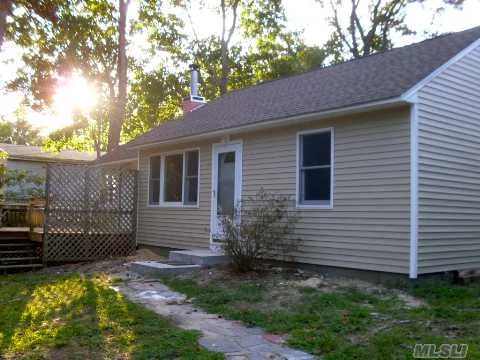 Newly Renovated North Fork 2 Br Ranch Convenient To Fabulous Beach On The Sound! New Windows/Roof/Kitchen. Large Heated Sunroom/ Family Room Opens To Raised Deck. W/D Hookup In Basement. Ose. Pet May Be Considered. Available Now!