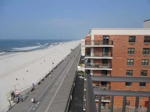 Large 2 Bed/2 Bath Unit In The Desirable Breakers. Top Floor Unit With Xtra Large Wraparound Terrace. Southwest Oceanviews From Every Room. Beautiful Hardwood Floors, Washer/Dryer In Unit. Assigned Parking Space And Storage Room. Close To Lirr, Shopping And Restaurants. This Unit Has The Best Oceanview In Long Beach.. Must See !!