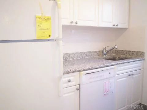 Beautiful 1 Bedroom Unit. All New. Marble/Granite Kitchen & Bathroom. New Wood Floors Thoughout. Indoor Garage Available @ $135.Oo Per Month. Dishwasher & Built-In Microwave. Laundry Room On Premises. Only 2 Blocks To Lirr.