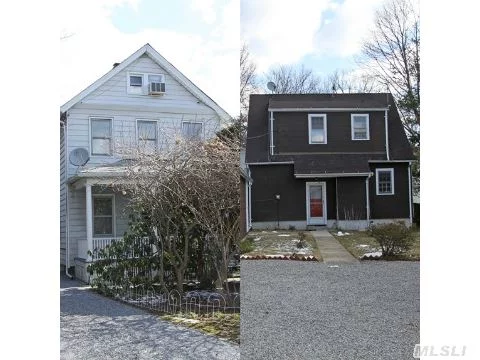 Rare Find! Two Detached One Family Homes On Oversized Lot (Approx 50 X 235). **Front Home** - Colonial,  3Br,  1.5 Bths,  One W/Radiant Heat,  Fdr,  Eik,  Bsmt,  Gas Heat,  2 Car. **Back Home** - Colonial,  2Br,  1 Bth,  Kit,  Lr/Fp,  Fdr,  Bsmt,  Oil Heat,  1 Car. Quiet Mid Block Street. Famed Great Neck Sd. Great Neck Village. Both Homes Rentable - Great Investment Opportunity!