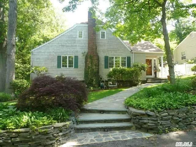 Unique And Spacious Farm Ranch Set On A Quiet Tree Lined Street At Edge Of Golf Course. Updated Roof, Bluestone Wkways, Stone Walls, New Windows. Beamed Living Rm/Wood Burning Fpl, Large Den W/Gas Fpl And 2 Spacious Mastrs W/Vaulted Ceilings & Privacy.Full Finished Bsmt W/Den, Nanny Room, Laundry & Double Garage.