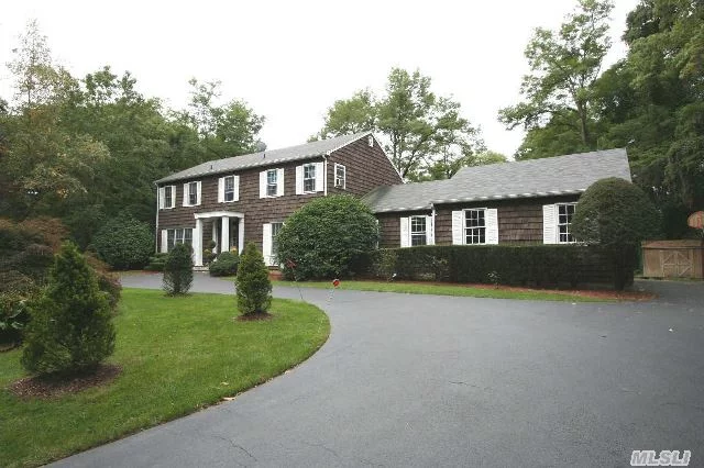 Old World Charm, Totally Updated-Center Hall Colonial-11 Rms, 5Br, 3Fullbaths, 2 Half Baths, Great Layout, Large Den W/Fireplace/Large Eat In Kitchen-Dining Room/Spacious Living Room-Hardwood Floors Upstairs/Flat Property. Inground Pool 23X43 Heated-Must See! Tucked Away Secluded Area-Deduct Approx.$1495.12 From Taxes For The Basic Star Program.