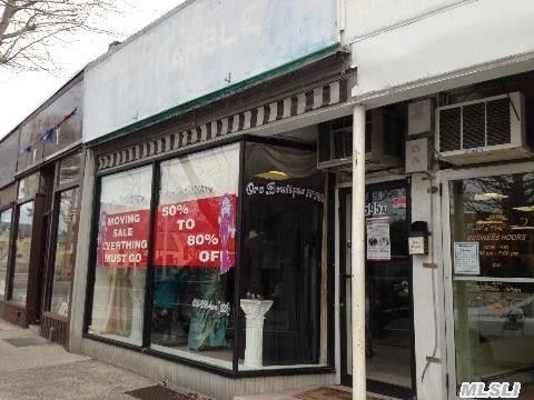 Store Front Retail Space About Around 700 Squre Feet On The Busy Area Of Main Street In Great Neck With Lots Of Foot And Car Traffic.