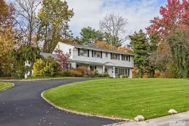 Spacious Balcony Colonial Set On Over One Acre Flat, Lush, Beautiful Property. Eat-In-Kitchen, Living Room With Cathedral Ceiling And Fireplace, Large Family Room, Hardwood Floors, Bedroom/Office And Full Bath. 2nd Fl: Mstr Bdrm, En-Suite Bath, 2 Bdrms, Full Bath, Cac. 2-Car Garage. New Roof, Boiler Ducts Hw Heater.