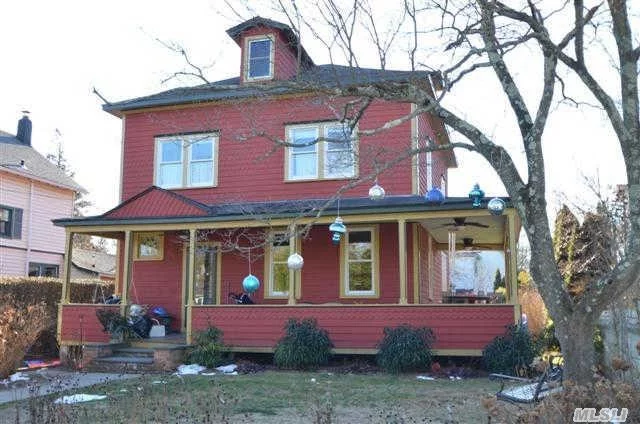 Village Charmer! Beautifully Restored Victorian With Front Wrap Around Porch. Entry Foyer, Formal Living Room, Eat In Kitchen, Family Room, 2nd Floor Master Bedroom, +2 Additional Bedrooms And A Full Bath, Finished Walk Up Attic With Open Den And Office. Full Unfinished Basement, 2 Car Garage, Large Backyard.