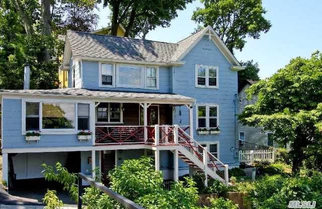 3 Story 1888 Colonial With Water Views & Carport. Minutes To Beach & Village Center.