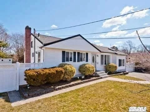 Islip Terrace 4 Bedroom Ranch With 2 Full Baths, Den With Skylights, Full Finished Basement, Cac, Central Vacuum, Fenced Property With Shed And In Ground Sprinklers