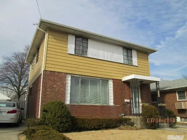 Large Brick And Frame Colonial 40X120 Property. Extension (Approx. 15X17) Den W/Fpl, Living Room & Dining Room, Eik, & 1/2 Bath On First Floor. Second Floor Has 3 Bedrooms, And Full Bath. Many Closets. Finished Basement W/W&D, New Sidewalks, Close To All Shopping & Transportation.