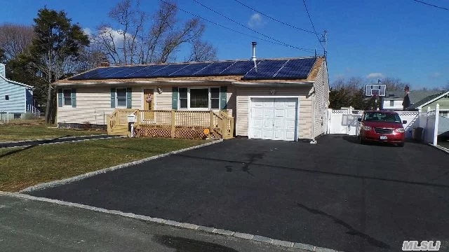 Fabulous Wide-Line Hi-Ranch Featuring Solar Electric Heating, H/W Flooring, Spacious/Beautiful Eik, Outstanding Finished Basement. 100X100 Superb Property W/Lots Of Shed Storage. Very Spacious Home. All New Appliances & New Hot Water Heater. Taxes Shown Do Not Reflect Basic Star Of $1270.00