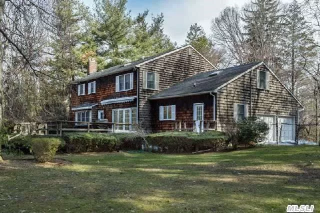 This Is The Colonial You Have Been Waiting For. Four Nice Sized Bedrooms And Large Bonus Rm/Office. Beautiful Family Rm Off The Kitchen. Plenty Of Closet Space. Finished Basement With Outside Entrance. Original Owner And Well Maintained On One Perfect Flat Acre With Ig Gunite Pool. Priced To Sell! North Shore S.D.