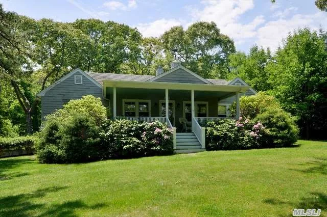 Secluded Hideaway On Nassau Point. This Meticulous Ranch Home Offers 3 Bedrooms, 2 Baths And Serenity On 1.25 Acres. Relax In A Rocker On Your Covered Porch Or Stretch Out On The Deck In Your Sprawling Backyard. Near Best Beach.