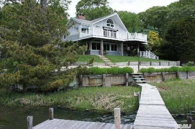 Stunning Home W/Forever Views Of Gardiner&rsquo;s Bay And Bug Light. Pvt. Community In Gardiner&rsquo;s Bay Estates, Deeded Beach Rights To Pvt Sandy Bay Beach, Docking Rights W/4&rsquo; Mlt. Great Home For Entertaining Or Relaxing By The Water.