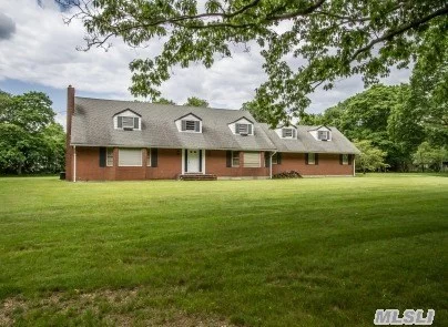 Jericho School District (15) Private Road, Cleared Flat 3+ Acre Property.. Plenty Of Room To Expand Or For A New House With Tennis Court And Pool. Hardwood Floors. Well Maintained Property.