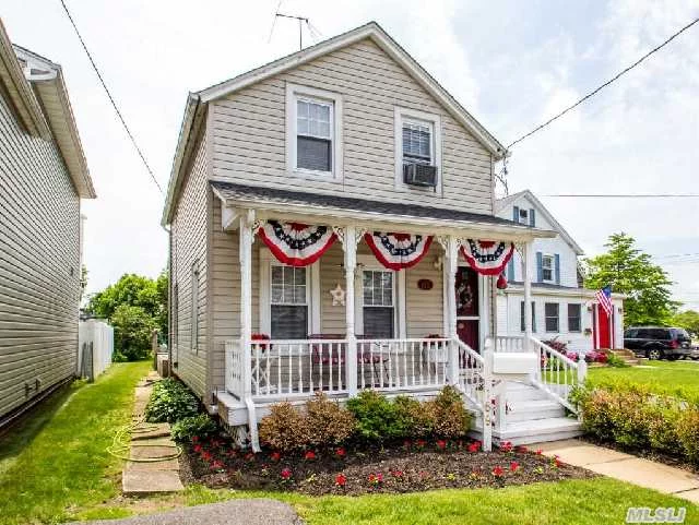 Why Pay Rent When You Can Own This Charming Old World Style Colonial ? Picture Perfect If You&rsquo;re Starting Out Or Downsizing ! New Windows, Roof, Siding, Hot Water Heater, 150 Amp Electric Service & More ! Tremendously Deep Rear Yard (Over 200 Feet) , Hardwood Floors, Gas Cooking, Stackable Washer/Dryer, Walk To Shopping & Lirr! Simply Charming Both Inside & Outside!