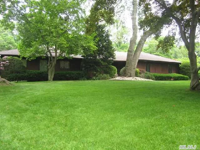 Four Bedroom, Three Bath Ranch Needing Tlc Sitting On One Acre Of Lush Landscaped Property In Sands Point.