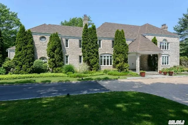 Stately Colonial Sitting On 2 Flat Acres Of Resort Style Living. Inground Pool, Poolhouse, Tennis Court Play Area, All Surrounded By Architecturally Designed Landscaping.This Brick Beauty Was Built For Entertaining. With Multiple Kitchens Outside & Inside - A Real Treat To Show. Buyer Must Verify All Information.