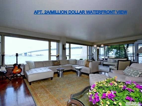 Unique Opportunity To Live The Luxurious Cryder House Lifestyle!!! This Stunning 2000 Sq. Ft. Three Bedroom Property Features: A Million Dollar Unobstructured Waterfront View Of The Long Island Sound And Throgs Neck Bridge/Elegantly Renovated Kitchen & Bathrooms/Private Waterfront Terrace/Spacious Living Room/Hardwood Floors/Doorman/Pool/Gym/Gated Community/Many Extras!!!