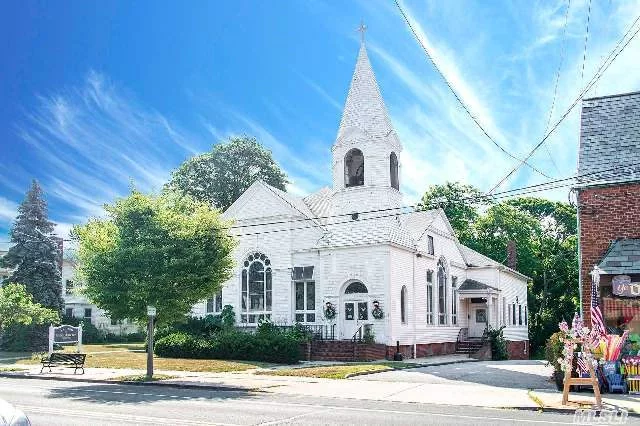 Hamlet/Business Zoning, 4400 Sq Ft House Of W/ Full Basement, Kitchen And 3 Half Baths, Onsite Parking Lot Plus 2400 Sq Foot Parsonage Next Door. Incredible Business Opportunity For Developers, Restaurant Owners, Housing Developers, And So Many More Options! Parsonage Can Be Subdivided From House Of Worship. Over An Acre Of Land In Prime Village Location On The Main Road!!