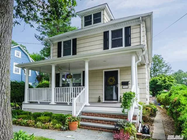 Welcome Home! This Beautiful Colonial Is Located On A Pretty Tree Lined Street. True To Its Period, It Offers A Full Width Front Porch And Gleaming Hardwood Floors. Modern Amenities Include A Master With A Jacuzzi Bath, A Finished Basement, 2 Car Garage, And Private Yard With Bluestone Patio.