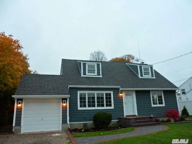 Whole House Rental. Oversized. Newly Renovated, Full Rear Dormered Expanded Cape. New Driveway, New Windows, New Kitchen, New Bath. Large Yard