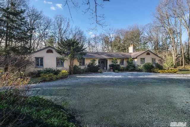 Unique Classic G.B. Post & Sons Designed Tuscan Villa Style Home On 2 Flat Wooded Acres. Large Rooms, Fabulous Raised Courtyard With Colorful Gardens. Beach & Mooring Rights. Association Dues. Prospective Purchasers To Verify Taxes And Info.