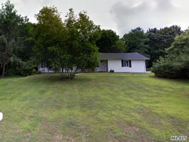 3 Bedroom Ranch In Southold On 1 Acre. 2.5 Car Garage W/ Full Unfinished Basement That Has Been Framed To Be Finished. Roof 1 Year Old. Deeded Water Rights For Kayaking And Canoeing.