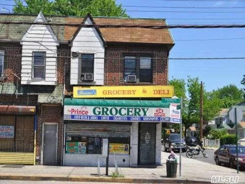 Mixed Used 2 Apts $2400 And 2 Stores $2400 And Rear $500 Income , Corner Property.