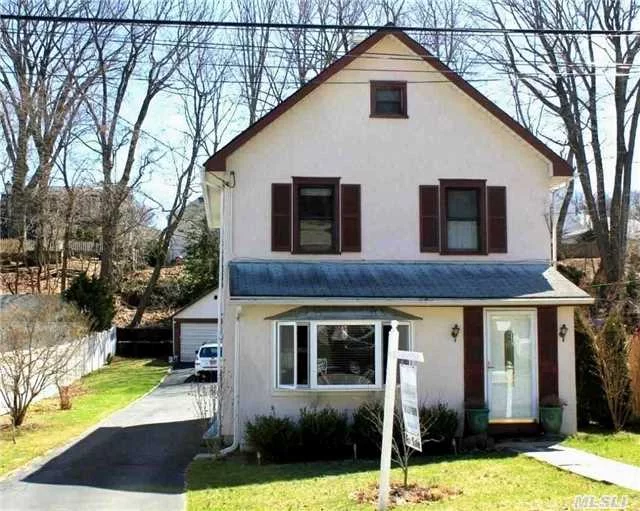 Oyster Bay - Charming Colonial On Mid-Block Location. Living Room, Formal Dining Room, Eat-In-Kitchen, 3 Bedrooms, Updated Bathroom, Attic, Sunroom With Separate Entrance To Finished Basement, Central Air, Gas Heat & Cooking, Recessed Lighting.