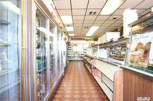 Heart Of Great Neck, Prime Location, Closed To Lirr, Surrounding By Residential Areas & Commercial Buildings.Current Owner Own Successful Delicatessen.Low Rent, Low Maintenance. Open 7Am To 8Pm, 5.5 Days/Week. Great & Efficient Layout.Well Maintained Condition. All The Inventories/Refrigerators/Freezers/ Appliances All Stay.