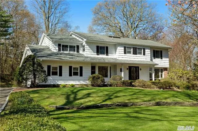 Center Hall Colonial On 2 Acres Located In Sought After Cold Spring Harbor School District. Spacious, Open Floor Plan, Den W/Fiplc, Dining Rm, Great Room W/ French Doors To Patio , Sunroom W/ French Doors To Patio, Guest Bedroom W/ Full Bath, Mudrm. Mstr Suite, 1 Bedrm Suite W/ Full Bath & Laundry, 2 Bedrooms, Full Bath. Close Proximity To Lirr, Csh Village & Schools