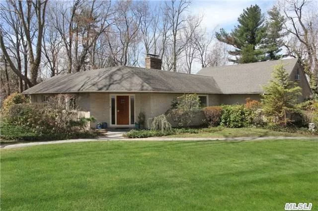 Tranquility Abounds In This Custom Brick Mid-Century Modern 4 Bedroom, 2.5 Bath Sands Point Expanded Ranch On Lush One Acre Property. Extraordinary Principal Rooms Highlighting The Garden Views From Every Room. Sunroom Featured In Newsday. Separate 2nd Floor Guest Suite. Full Basement. 4 Car Garage. Cac. Best Price In Sands Point!