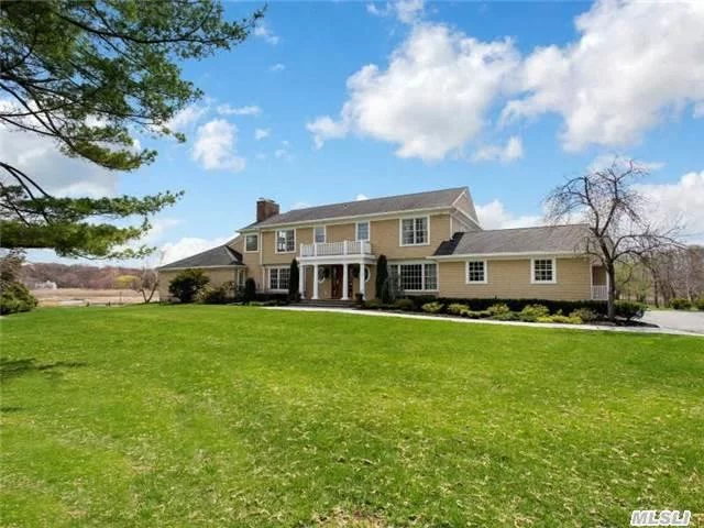 Serene 2.52 Flat Acres W/Private Dock Providing Access To Li Sound.. Renovated & Expanded Ch Colonial, Better Than New With .Meticulous Attention To Detail. Fab Gourmet Eik, Custom Marble Cnts W/Island. Lrg Great Rm/Wet Bar & Fpl, Famrm W/Fpl.Lr.Fdr.Mbr W/Fpl, Balcony & 2 Baths.3 Addit Br&rsquo;s/3.5 Baths. Office/5th Br, Gunite Pool, , Patio, .Property Backs East Creek.