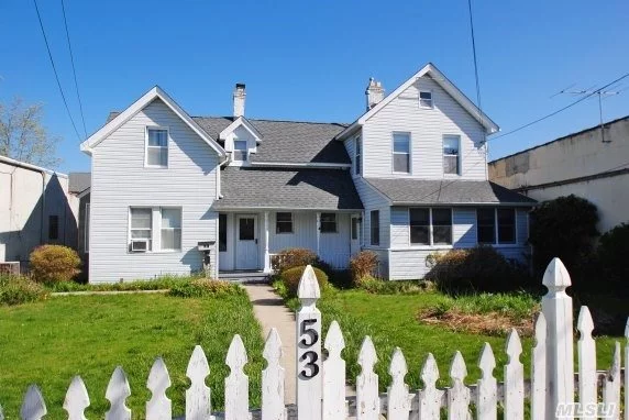 Charming & Unique 19th Century Home In Bus District. Side By Side 2 Family Home. Rent One Side/Live In The Other:1 Br, Full Bath, Lr (1st Flr-Left Side) And 4 Bedrm, 3 Bth Home (1st Floor Has One Of The Bdrm & Bth.) Lg Living Room/Dining W/Fireplace. Hdwd Floors. Cac. New Roof. Shared Driveway. Needs Some Tlc. Camera Security System. East Islip Sd.