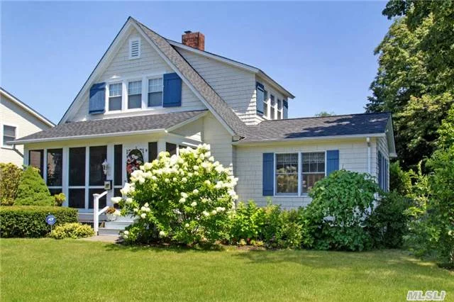 Don&rsquo;t Miss This Classic Colonial Just Steps From Walker Beach. The Home Features A Screened-In Porch, Formal Lr W/Fplc, Dining Room, Stainless-And-Granite Kitchen, 3 Brs, And 1.5 Baths. The Sun-Drenched Property Has A Fenced Backyard, Perennial Gardens, Detached Garage. New Roof, Gas Heat And Cac. Village Amenities Include Docking, Beaches, Dog Park, And Tennis.