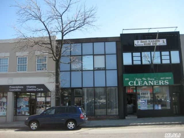 Two Story Office Building W 2, 900Sq Plus 1, 220Sq On The Low Level; Next To Manhasset Lirr Train Station, Busy Street Close To All. All Information Is Reliable But Not Guarantee.