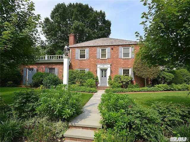 Spacious & Gracious, Updated Brick Colonial W/Slate Roof, Flr W/Frpl, Fdr W/Built-Ins, Den, Gourmet E-I-K W/Glass Cabinets & Granite, Study/Bdrm, Master Suite W/Frpl & Full Bth, 2 Addl Bdrms, Full Hall Bth.2Car Garage, Walk-Up Attic, 600Sqft Office/Guest Suite W/Full Bth, Gorgeous Garden, Backyard W/Brick Patio, Ingrd Sprinklers, Gas Bar-B-Que, New Windows, Alarm