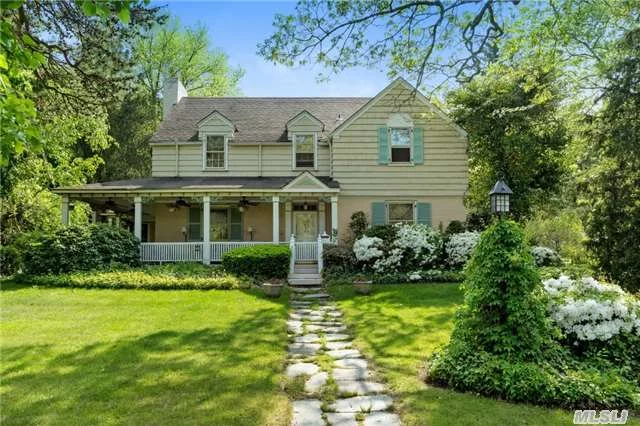 Expanded 1920&rsquo;S Colonial On Prestigious Cascade Lakes. Stunning Wrap Porch, Ef, Flr W/Fp, Fdr W/Built In Cabinetry, Large Eik, Sep Din Area, Large Sunlit Den, Office/Playroom, Wd Flrs, Crown Mlds, Cathedral Ceilings, 2 Fireplaces, New Windows, Second Staircase Leads To Maids Qtrs, Large Private Prop, Heated Igp, Priv Drive W/Belgium Blk, Part Fin Dry Bsmnt, Village Dock, Tennis & Beach