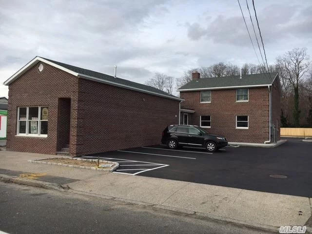 All New Parking Lot & Walkways, New Roofing, Siding, Windows & Entrances, New Cac & Heating System, New Fence, New Brick On Building. Tenant Responsible For Interior Build Out. Perfect Medical, Office, Retail, Attorney, Accountant. Renovated In & Out! Extra Sqft If Needed. From 2000Sqft - 3000Sqft Plus Full Basement