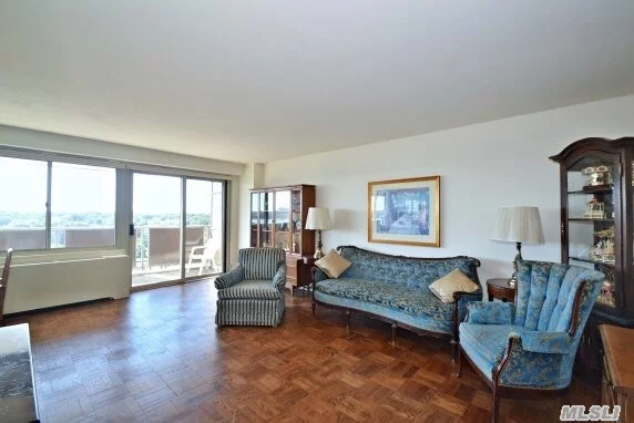 Resort-Style Living On Little Neck Bay, Deluxe One Bedroom, Jr-4, Formal Dining Room, Hardwood Floors, Renovated Kitchen, With Stainless Steel Appliances, Lots Of Closets, Large Terrace Facing South With Spectacular Unobstructed Water Views, Reserved Indoor Parking, Pool, Tennis, Gym, Spa, Stores, 30 Mins From City By Lirr Or Express Bus.