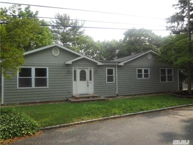 Completely Renovated Expanded 4 Bedroom Ranch With New Roof, Windows, Siding Burner & Cesspools. New Large Beautiful Eat In Kitchen With Granite Counter Tops, Cherry Wood Cabinets & Stainless Steel Appliances. Wood Flooring. New Marble Bathroom. Full Basement. Circular Driveway. Paver Patio & Walkway. Private Location On Dead End Street. Must See!