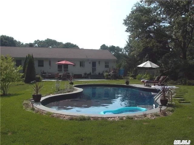 Country Ranch In Southampton Township. Low Taxes. Beautifully Landscaped Yard With In-Ground Pool And Blue Stone Patio. Property Backs To Preserved Land. Short Distance To Lake, Bring Your Canoe Or Kayak.