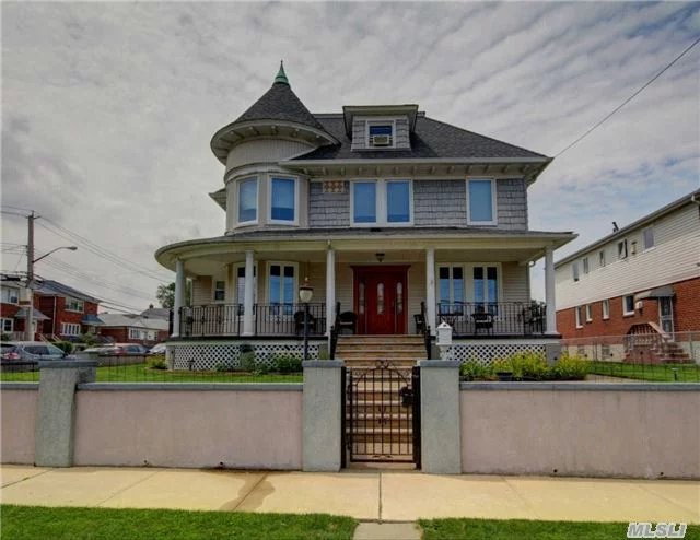 True Victorian Character, Like No Other Home In The Neighborhood; Spacious Home For Large One Family Or Separate Entrance For Legal 2 Family: 7 Br's, 4 Full Baths, Mint Condition, Lovingly Maintained. Spectacular Details Such As Wood Work, Stained Glass Windows, High Ceilings With Crown Moldings, Inlaid Floors. Excellent Cond. Large Lot, Covered Patio/Carport, 2 Car Gar.