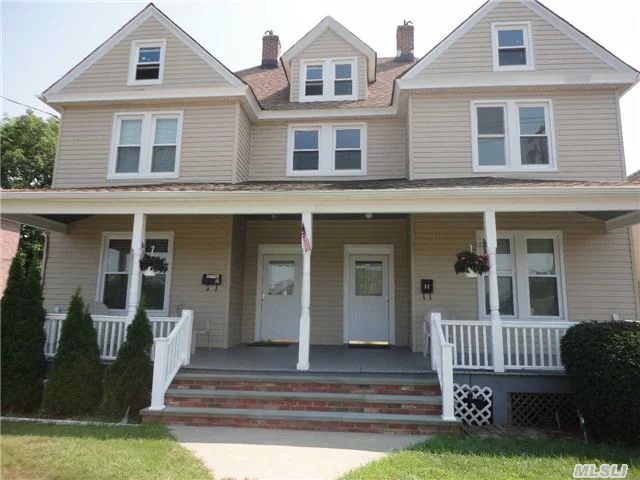 Diamond Condition Large 3Br Townhouse Style Rental In Side-By-Side Legal 2 Family Home Conveniently Located To Town Amenities, Shopping, Restaurants, Beaches, Lirr. Spacious Rooms, Hi-Ceilings, Brand New Eik, Baths, W/D, Cac, Gas Heat & Cooking, Fantastic Storage. Shared Use Of Yard. Will Not Last!