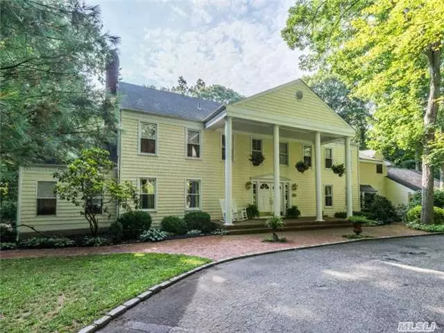 Elegant Georgian Colonial Situated On A Private Cul-De-Sac. Large Principal Rooms That Are Beautifully Appointed, This Home Has So Much To Offer. Entry Foyer, Fdr, Flr, Family Room, Spacious Kitchen, Sunroom, 6 Bedrooms, Finished Basement, 3 Fireplaces, Radiant Heat. Set On 2.5 Acres With Ig Pool, Poolhouse, Deck, Patio And Gardens.