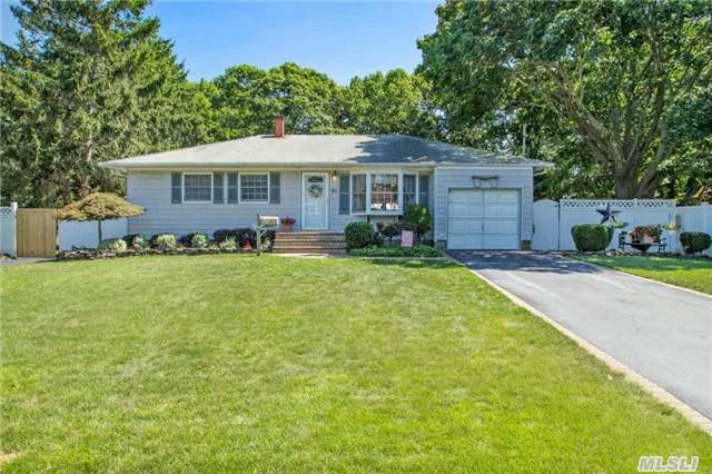 Impressive Spacious Ranch W 4 Car Garage.  Updates Throughout, Formal Lr, Dr, Den, Eik W/Vaulted Ceilings & French Doors Lead To Deck And 16 X 32 In Ground Pool & Private Yard,  3 Bedrooms,  2.5 Baths, Finished Basement, Quiet Street, Central-Air Conditioning & More.