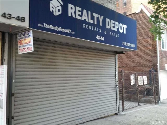 2 Blocks To Bliss St Station. Around The Corner Of Queens Blvd And 44th St. Store Front Suitable For Various Type Of Business Or Professional Office. In Unit Half Bath. Excludes Utilities