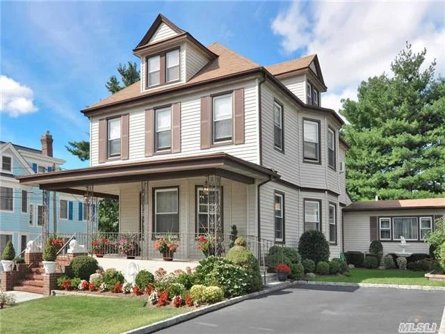 Wonderful Village Colonial In The Heart Of Town. Many Updates & Meticulously Maintained. Built In 1910, This Home Boasts A Lovely Front Porch, 5 Bedrooms, 2.5 Baths, Eik With Granite Counters & Ss Appliances, Fdr, Flvrm, Den/Office, Large Walk-Up Attic & Full Basement. Notably High Ceilings Throughout & Ample Parking. Lovely Gardens & Rear Patio. Mother/Daughter W Permits.