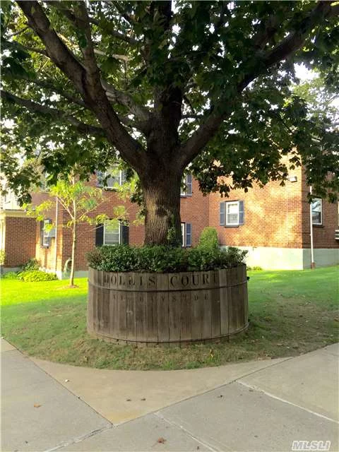 Newly Listed In Hollis Court! This Cozy Corner Unit Sits Nicely In A Desirable Tree Lined Courtyard Setting. Rare Open Wall Kitchen Concept & Cross Window Ventilation. Lots Of Possibilites And Awaiting Your Touches. The Un-Common Outside Columns Add An Extra Bonus To It All. Near Schools, Shops & Transportation. Express Bus, Qm5 & Qm8